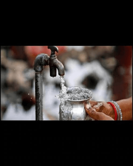 Clean potable water at a village tap